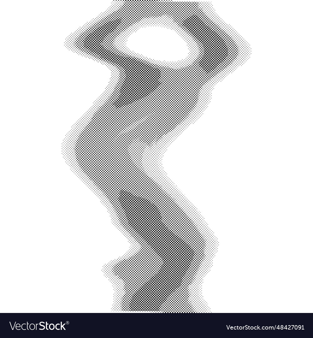 Flowing dots particles wave pattern halftone vector image Flowing dots particles wave pattern halftone