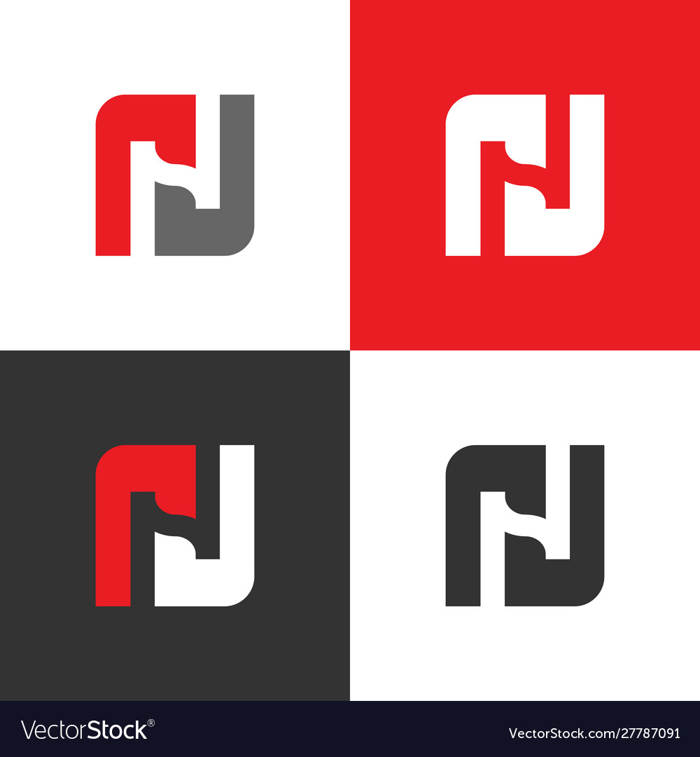 Letter n logo icon design elements simple