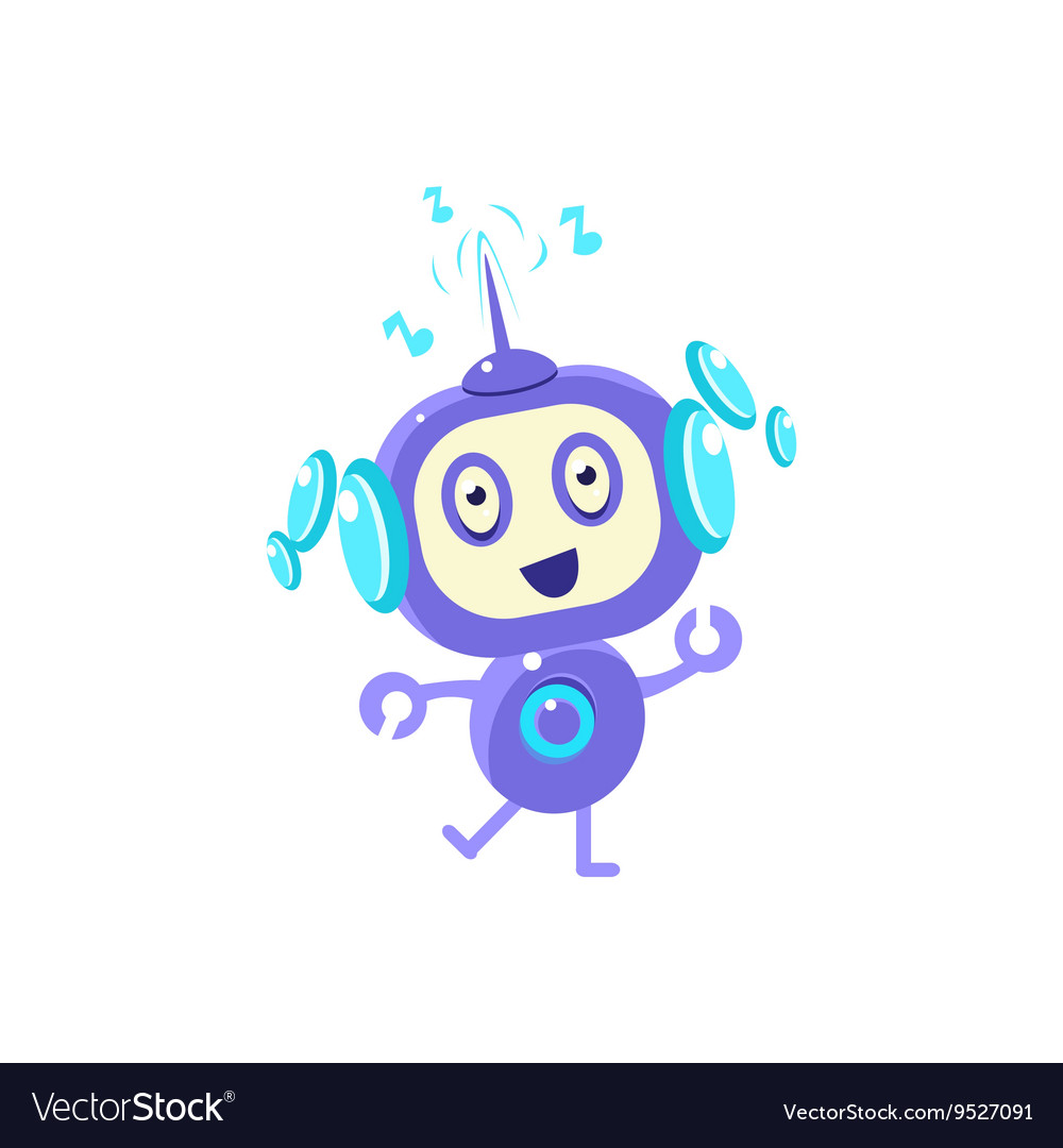 vector robot dancing