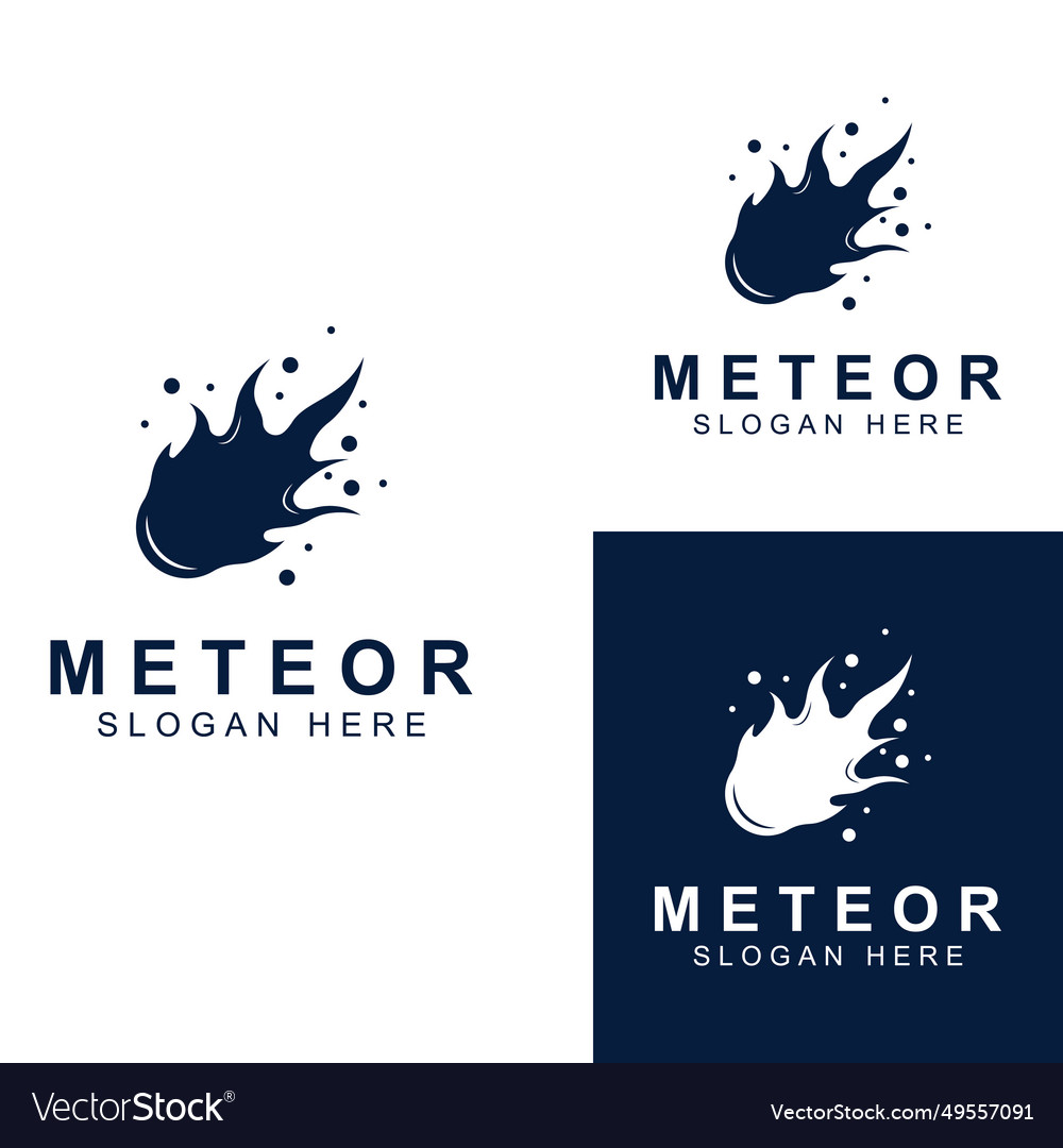 Logo design template meteor or space object
