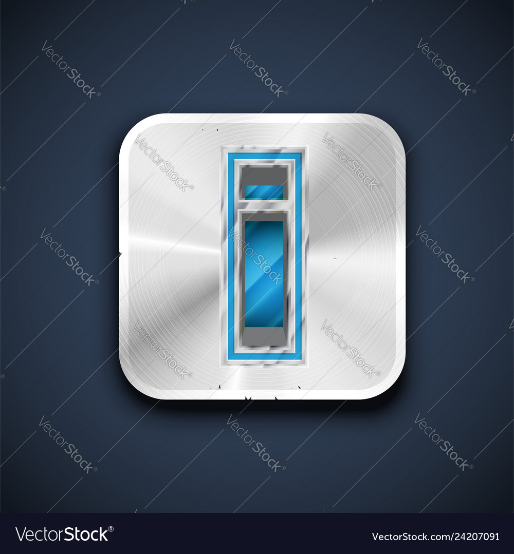 Metallic 3d character from a font set vector image Metallic 3d character from a font set