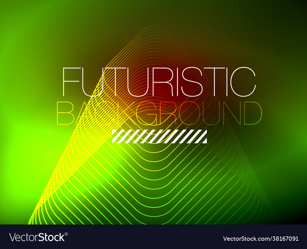 Neon color square shape lines abstract background vector image Neon color square shape lines abstract background