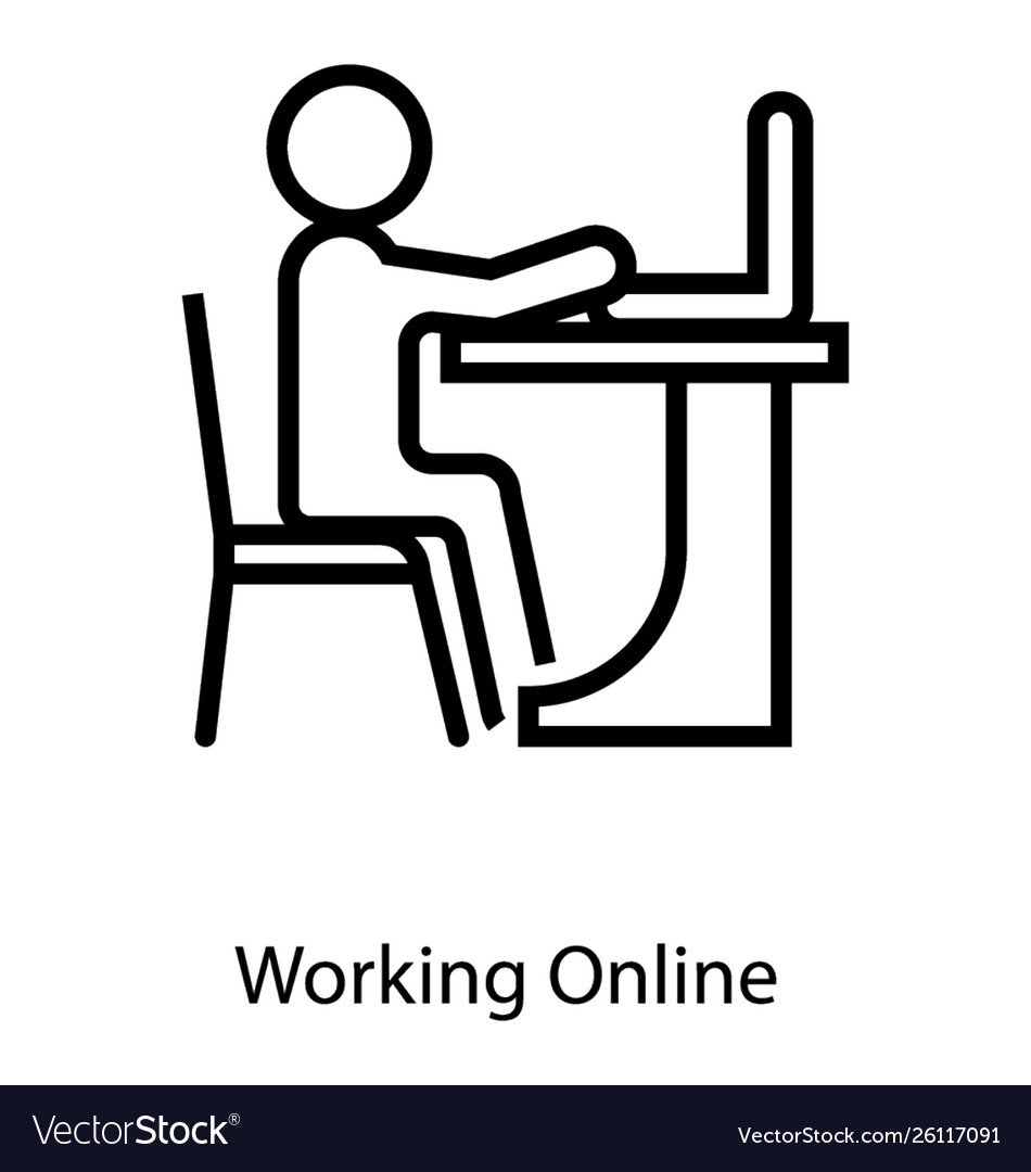 Online computer working