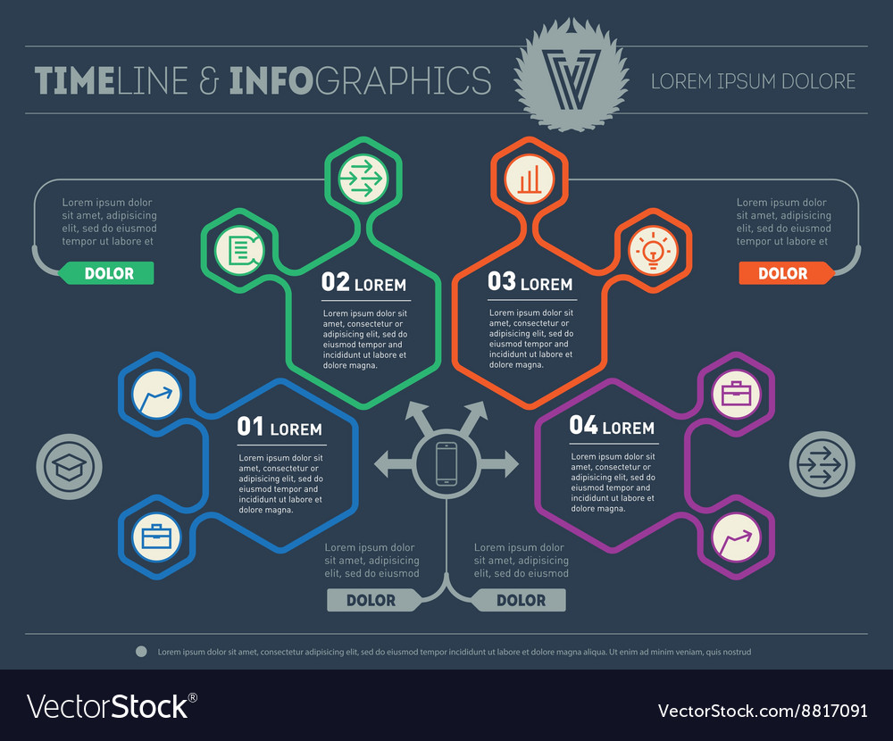 Part of the report with logo and icons set