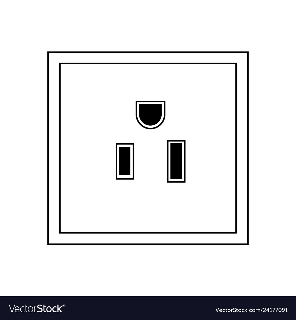 Plug socket thin line icon
