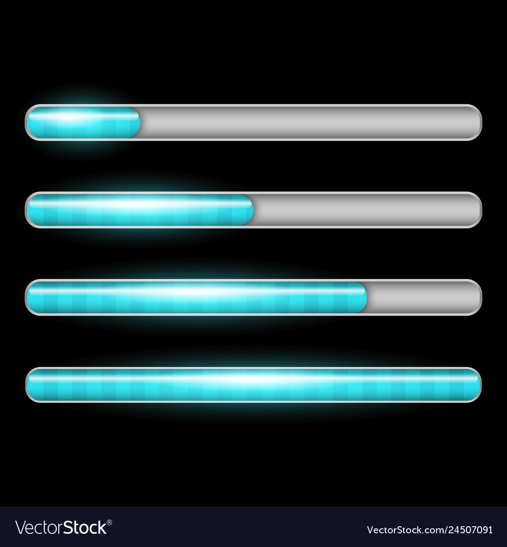 Progress loading bar with lighting