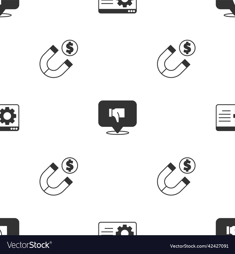 Set browser setting dislike speech bubble vector image Set browser setting dislike speech bubble