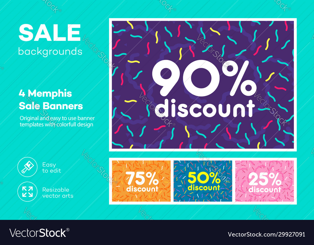 Set modern colorful poster banner flyer vector image Set modern colorful poster banner flyer