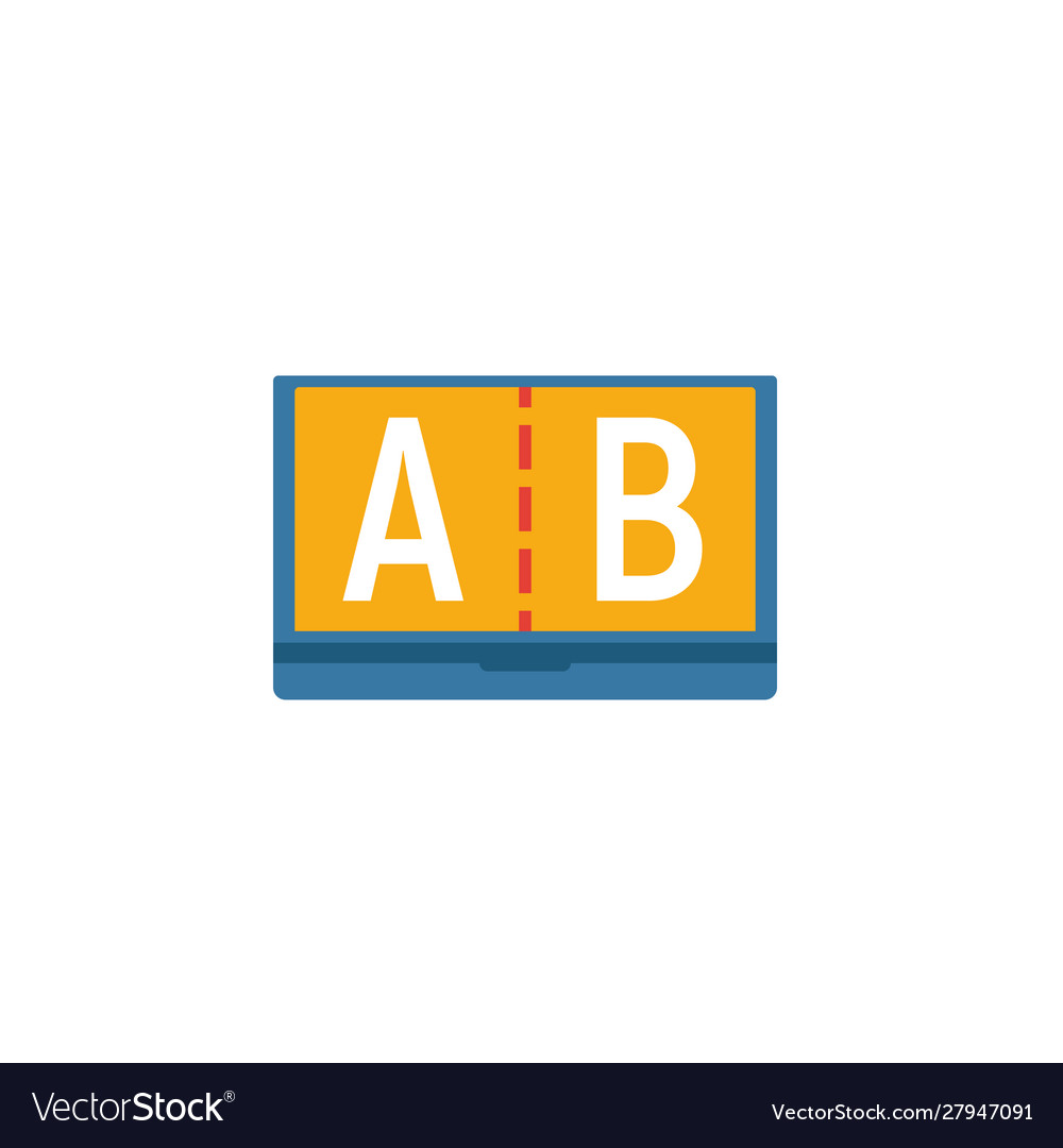 Split-Test-Icon einfache flache Element von vector image Split-Test-Icon einfache flache Element von