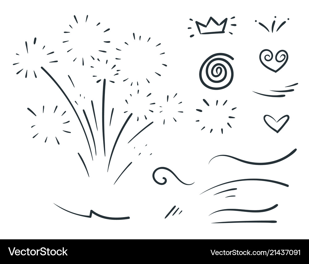Swishes swashes swoop set Royalty Free Vector Image