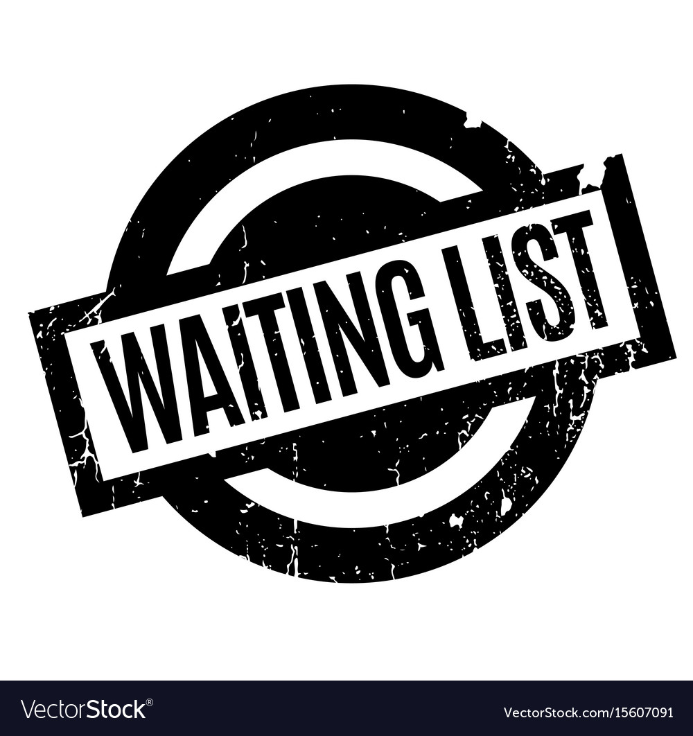 Waiting list rubber stamp Royalty Free Vector Image