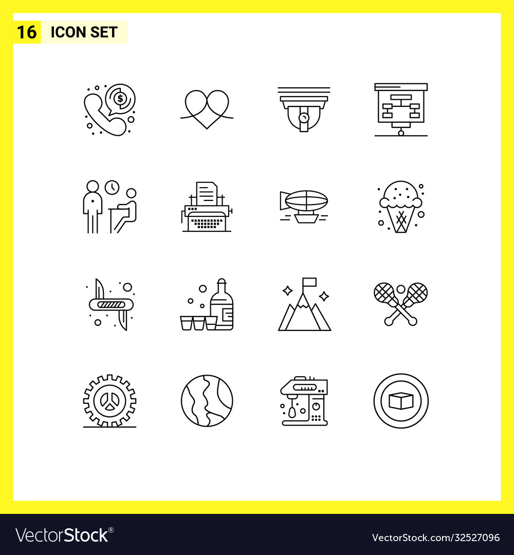 16 universal outlines set for web and mobile