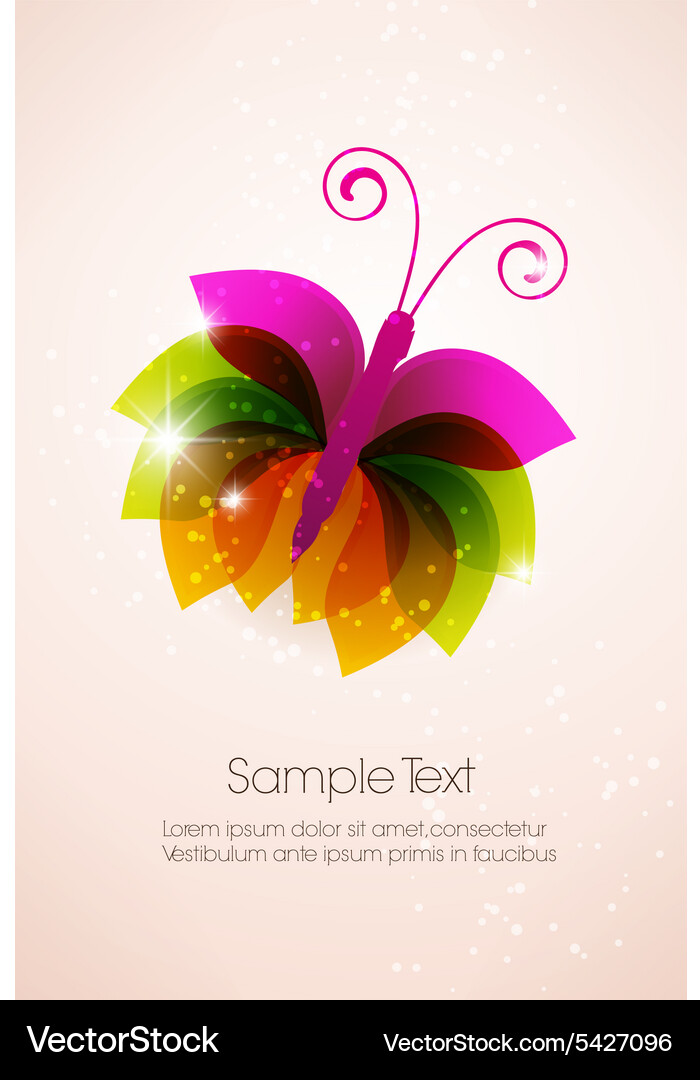 Abstract butterfly Royalty Free Vector Image - VectorStock