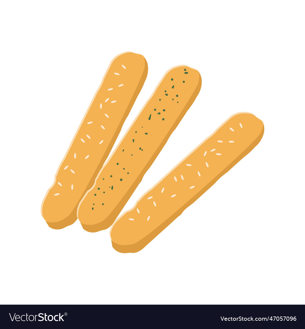 Breadstick with flat style Royalty Free Vector Image