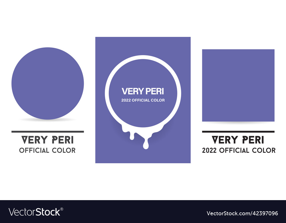 Color of the year 2022 - very peri purple swatch Vector Image