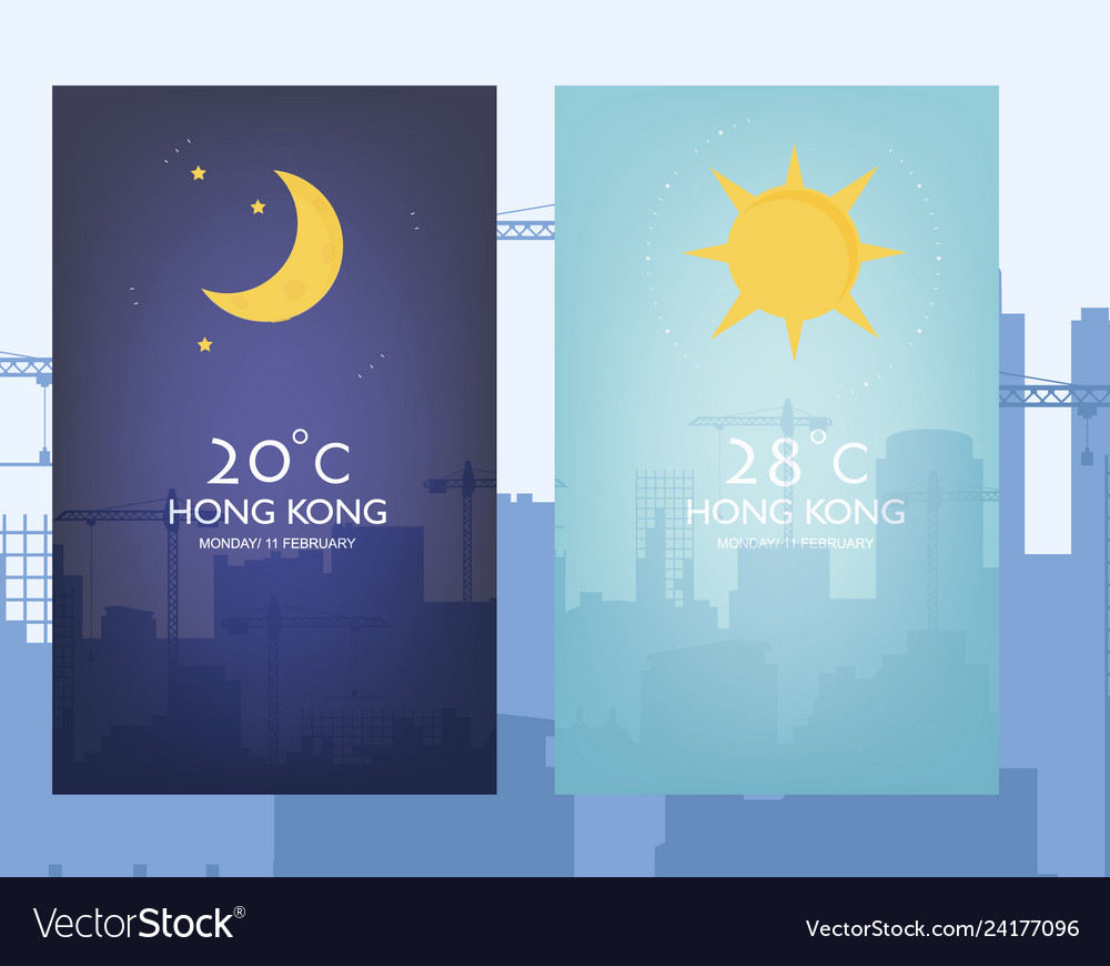 Day and night landscape