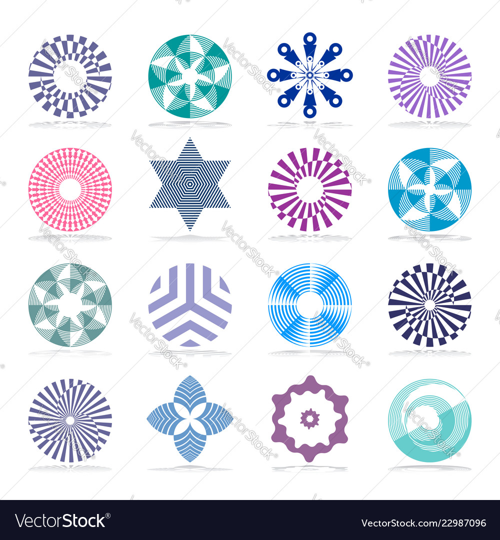 Design elements set vector image Design elements set