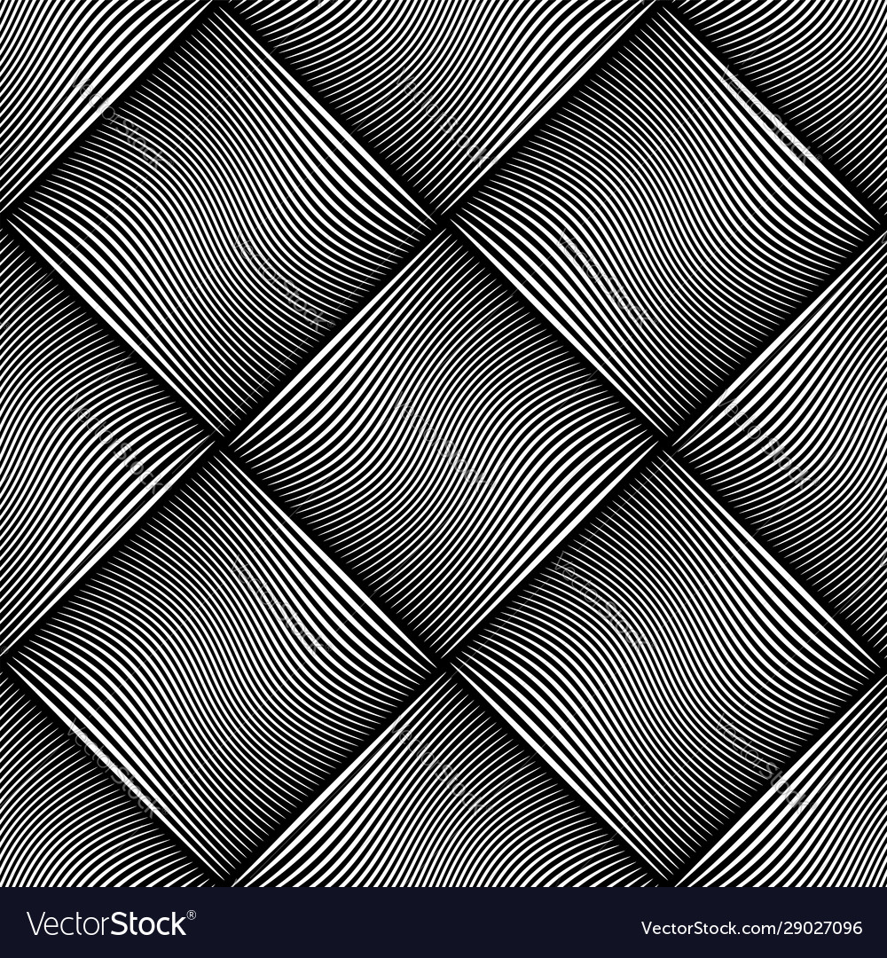 Diagonal Checkered Op Art Pattern