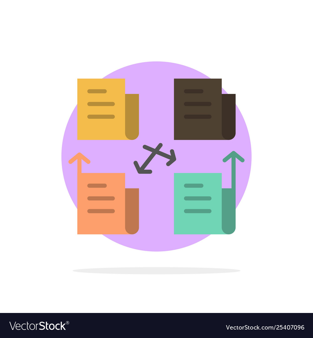 Exchange file folder data privacy abstract circle vector image Exchange file folder data privacy abstract circle