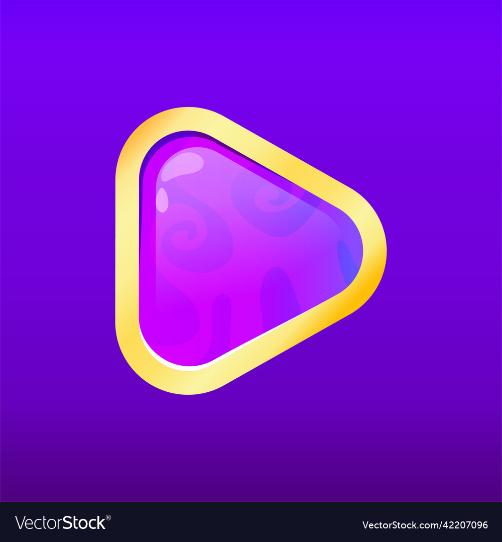 Game button in 2d style on colorful background vector image Game button in 2d style on colorful background