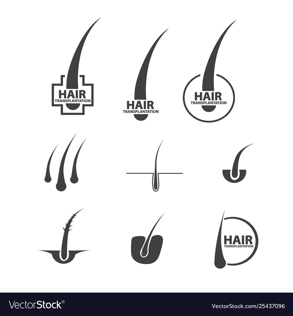 Hair follicle treatment design Royalty Free Vector Image