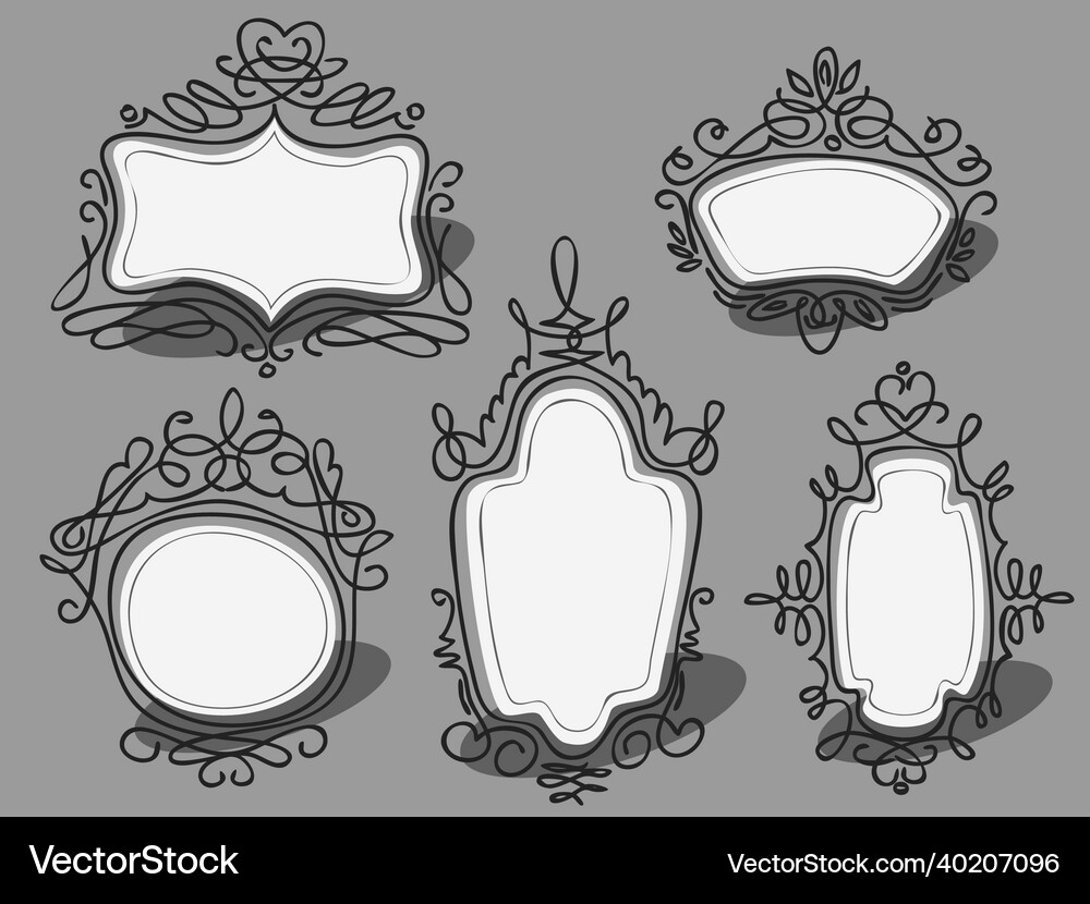Hand drawn frames Royalty Free Vector Image - VectorStock