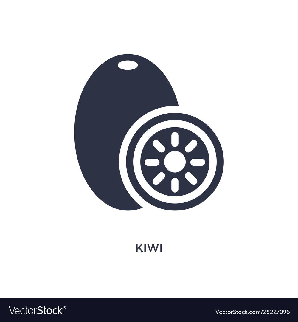 Kiwi icon on white background simple element from vector image Kiwi icon on white background simple element from