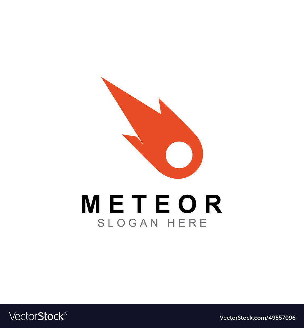 Logo design template meteor or space object Vector Image Logo design template meteor or space object