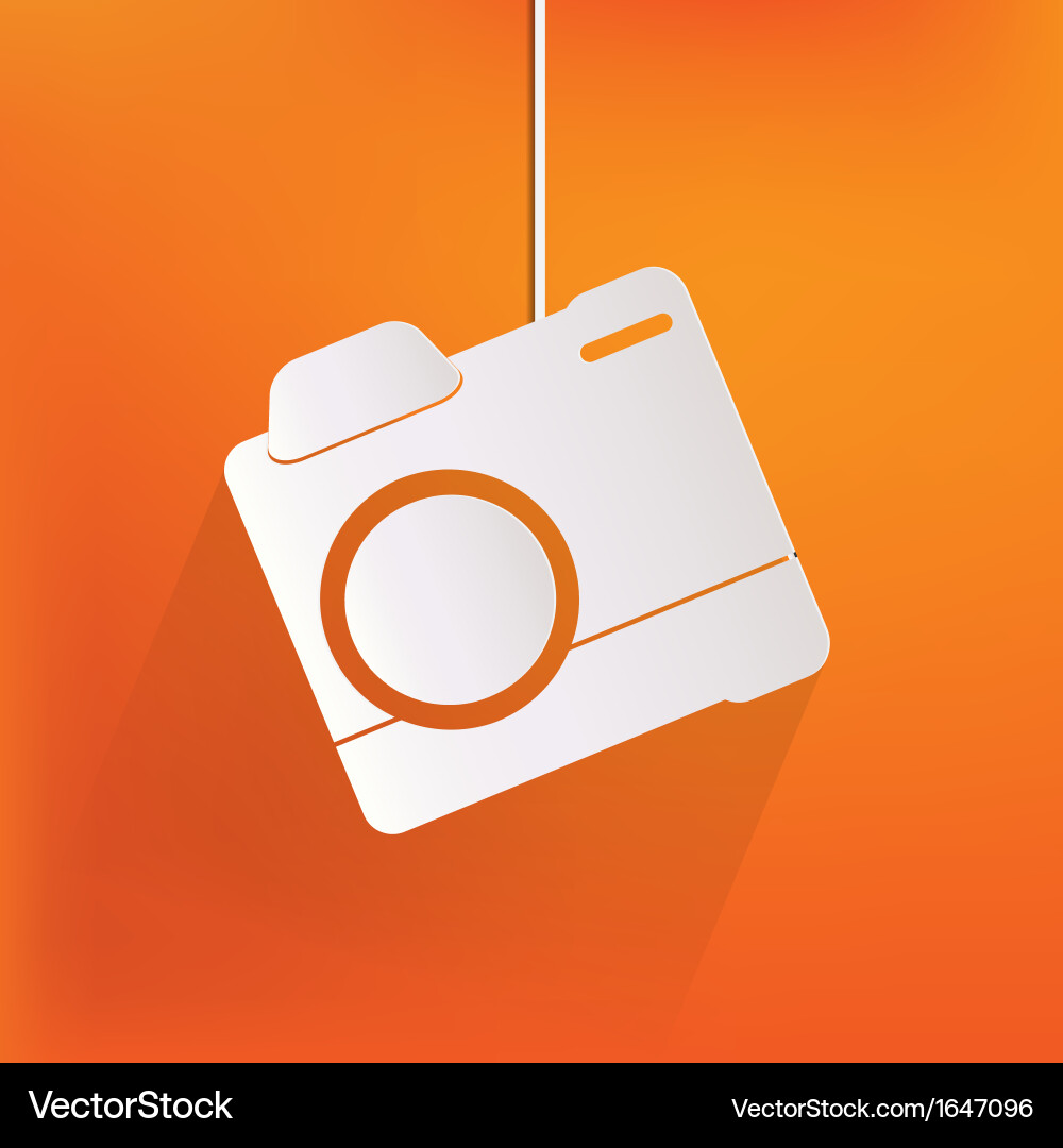 Photo camera web iconflat design Royalty Free Vector Image