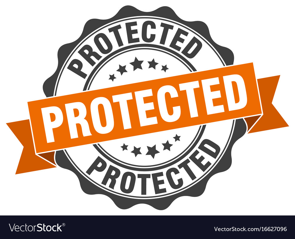 Protected Stamp Sign Seal Royalty Free Vector Image