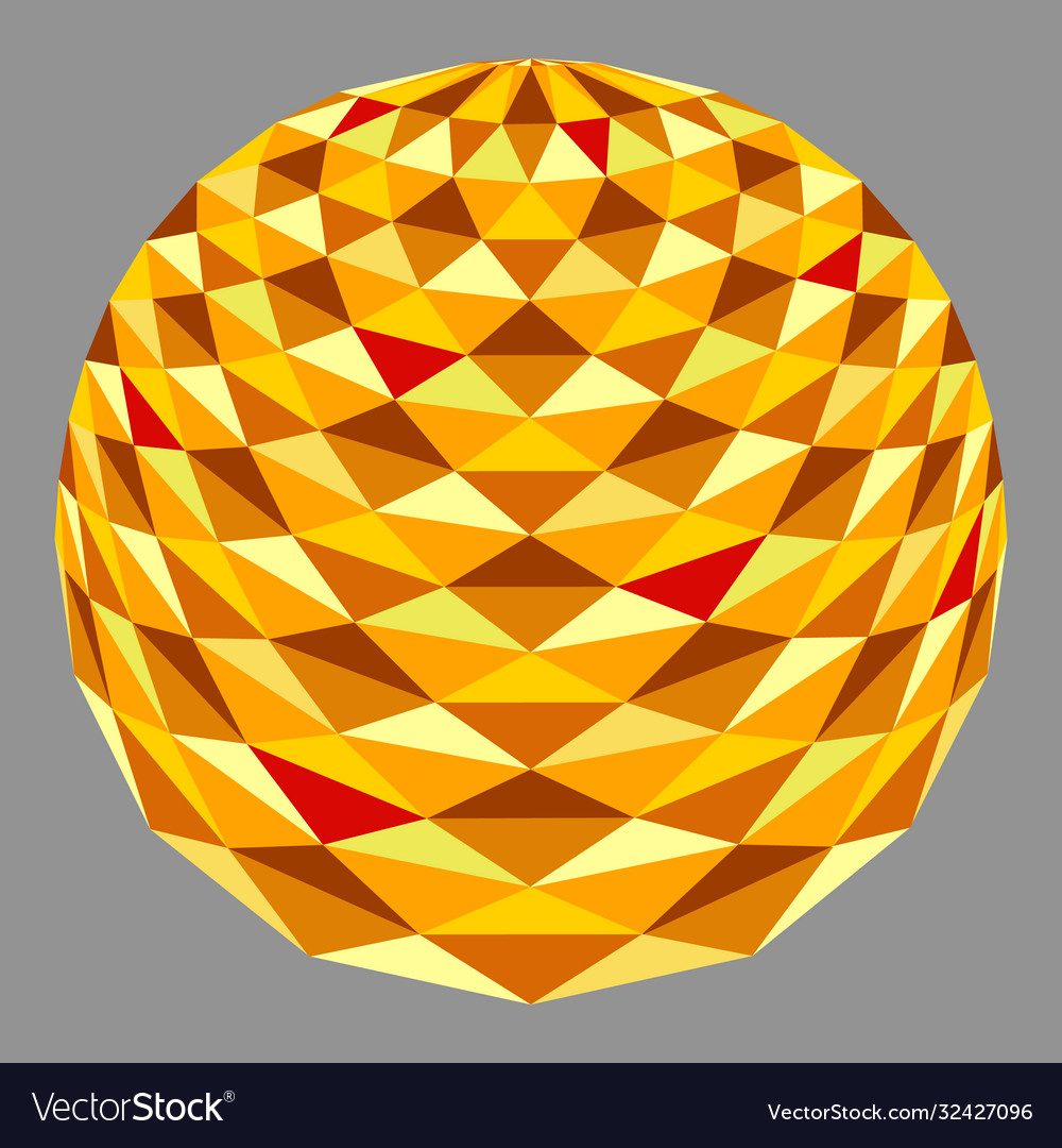 Triangle sphere with triangular effect vector image Triangle sphere with triangular effect