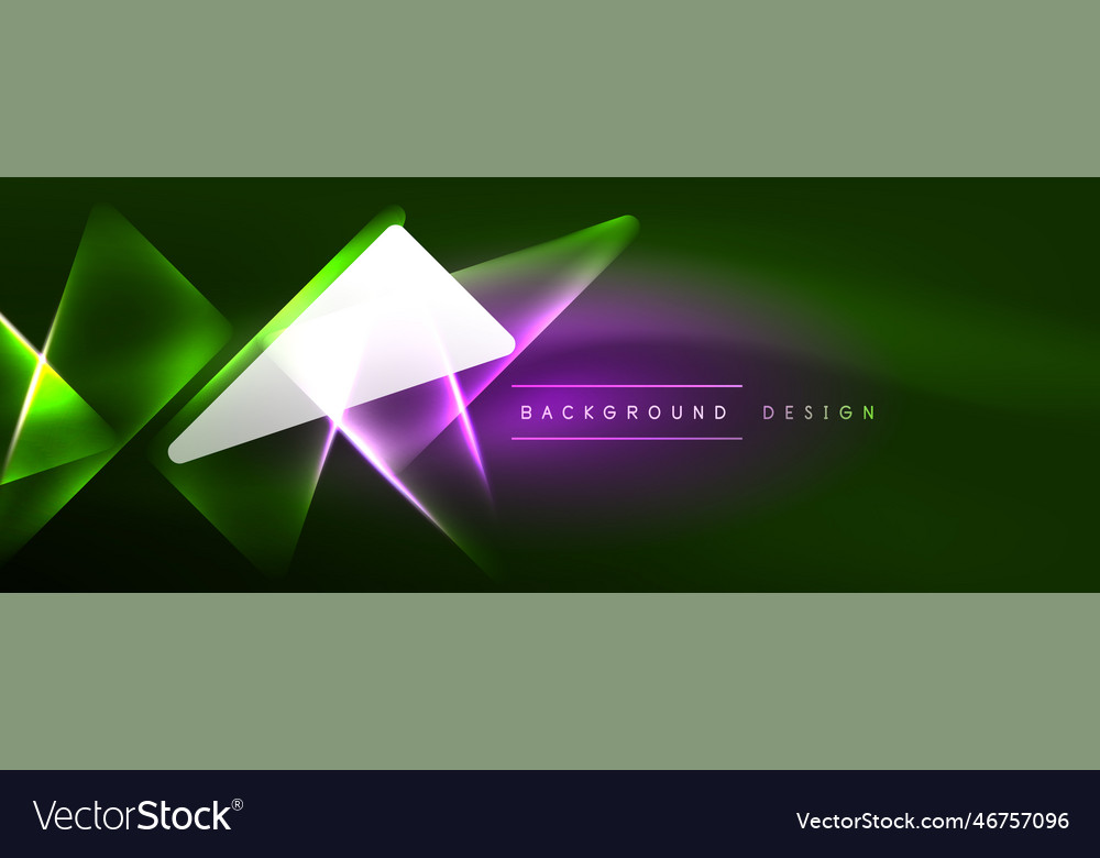 Vibrant geometric neon shiny line background Vector Image