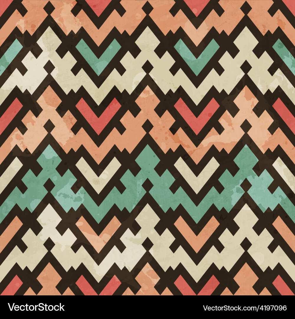 Vintage geometric seamless pattern Royalty Free Vector Image