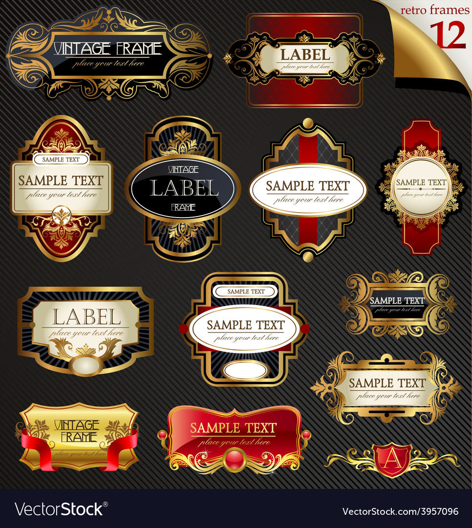 Vintage labels set