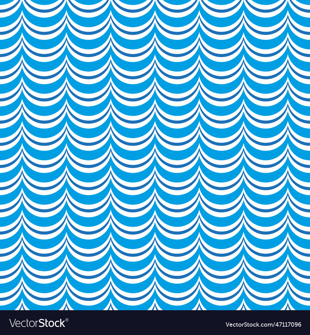 Waves seamless pattern marine background