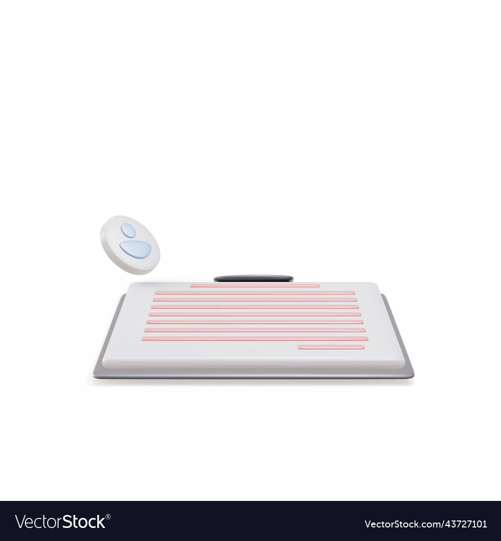 3d render documents personal data