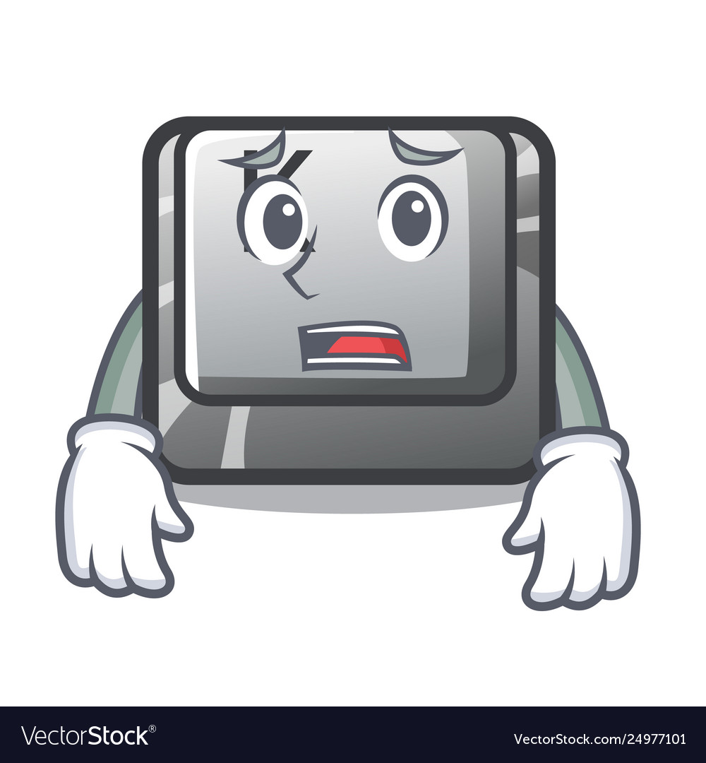 Afraid button k on a character computer