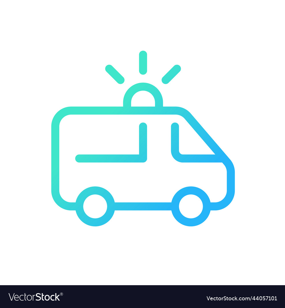 Ambulance pixel perfect gradient linear ui icon