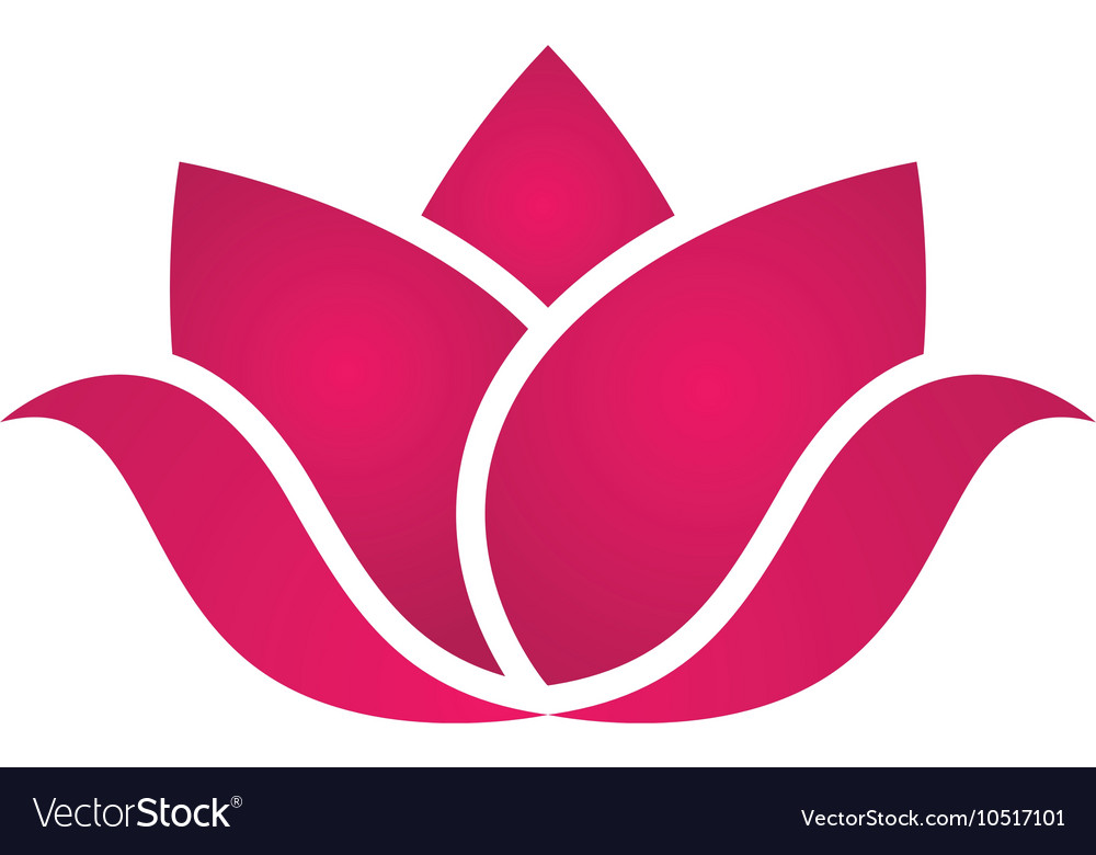 Beauty flowers design logo Template Royalty Free Vector