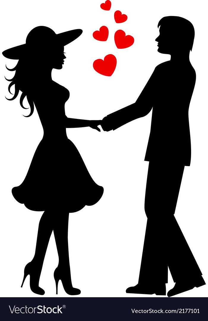 Couple people in love Royalty Free Vector Image