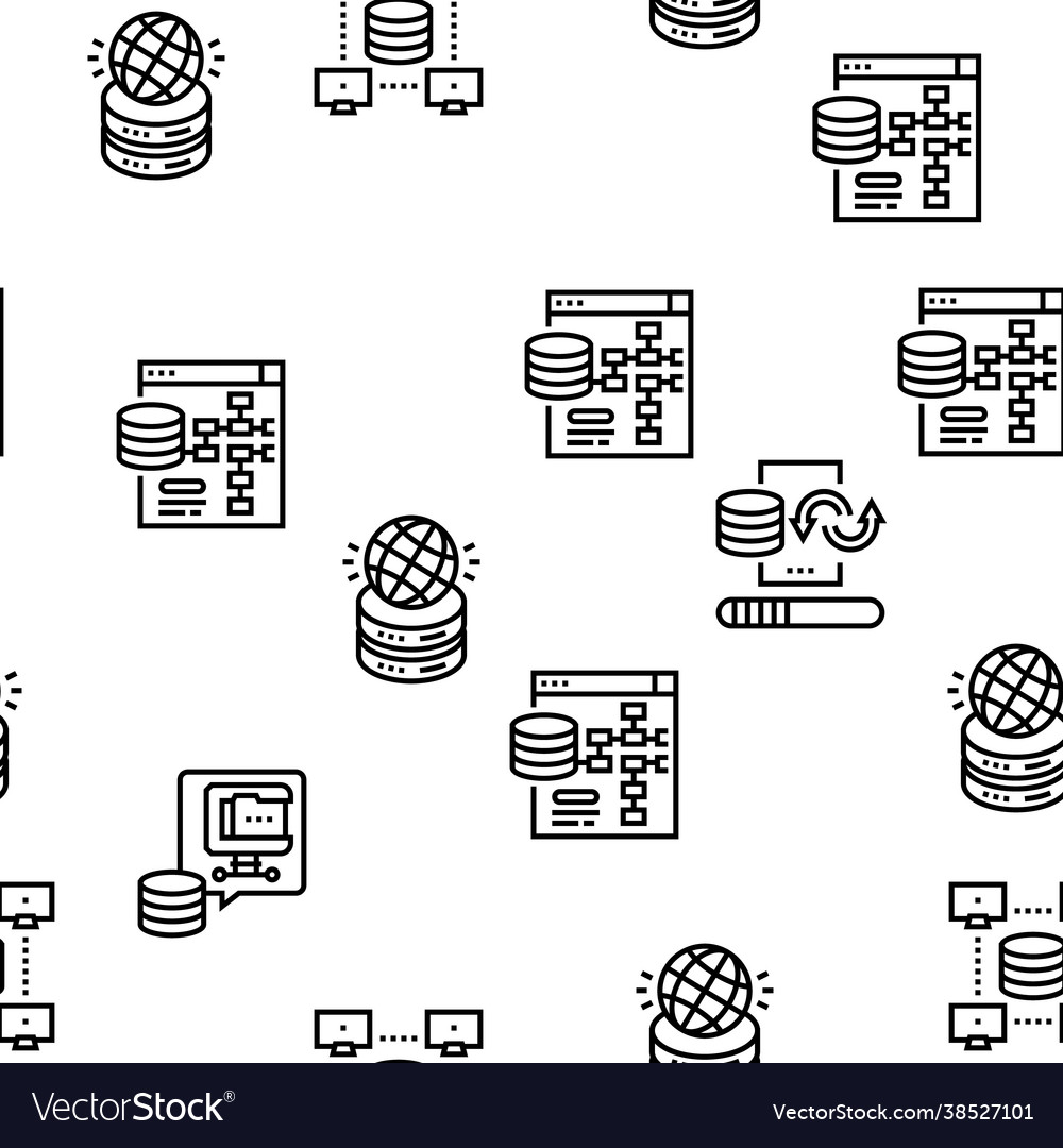 Digital processing seamless pattern vector image Digital processing seamless pattern