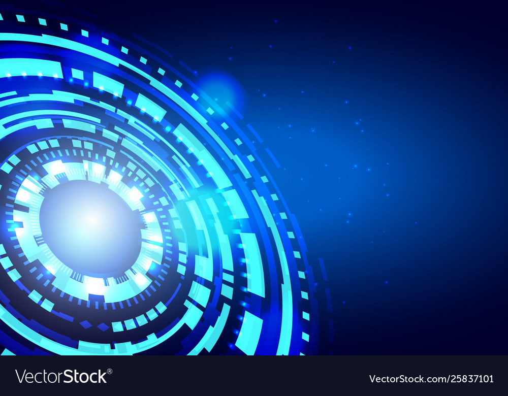 Hud futuristic element circle abstract digital vector image Hud futuristic element circle abstract digital