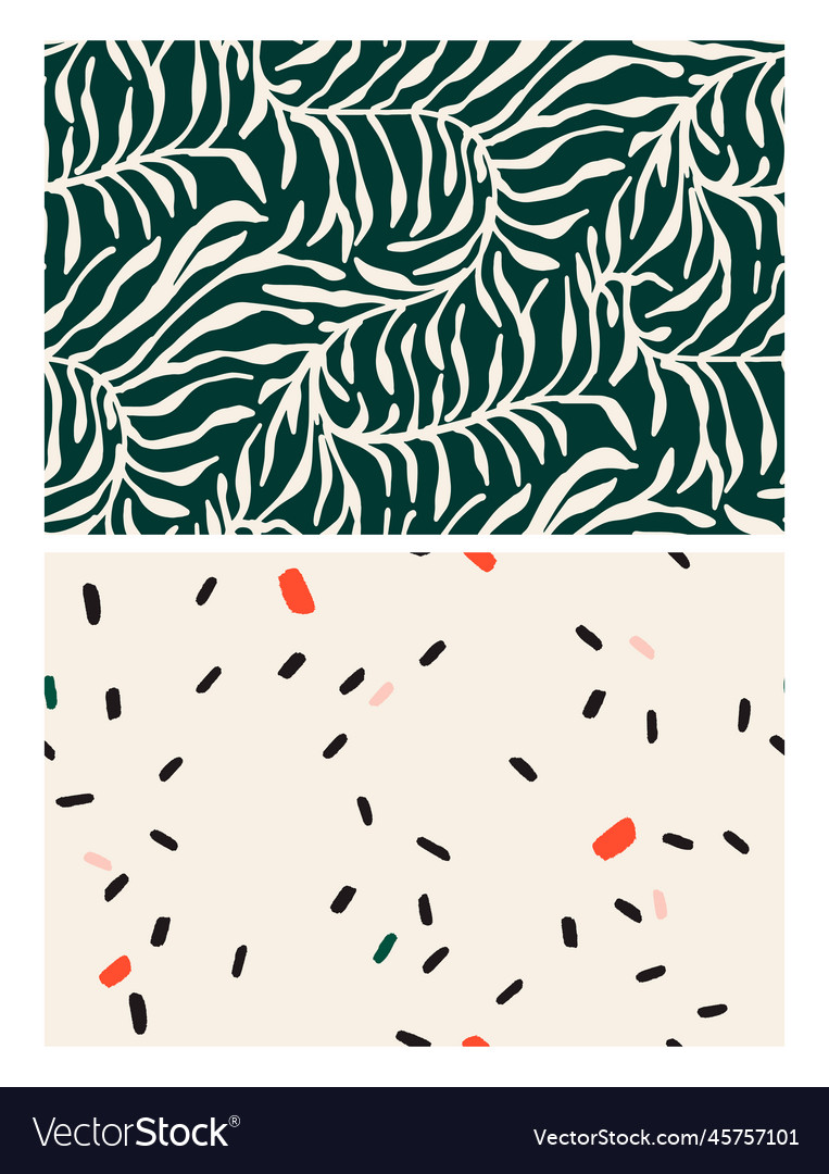 Modern exotic jungle leaves pattern minimalist Vector Image