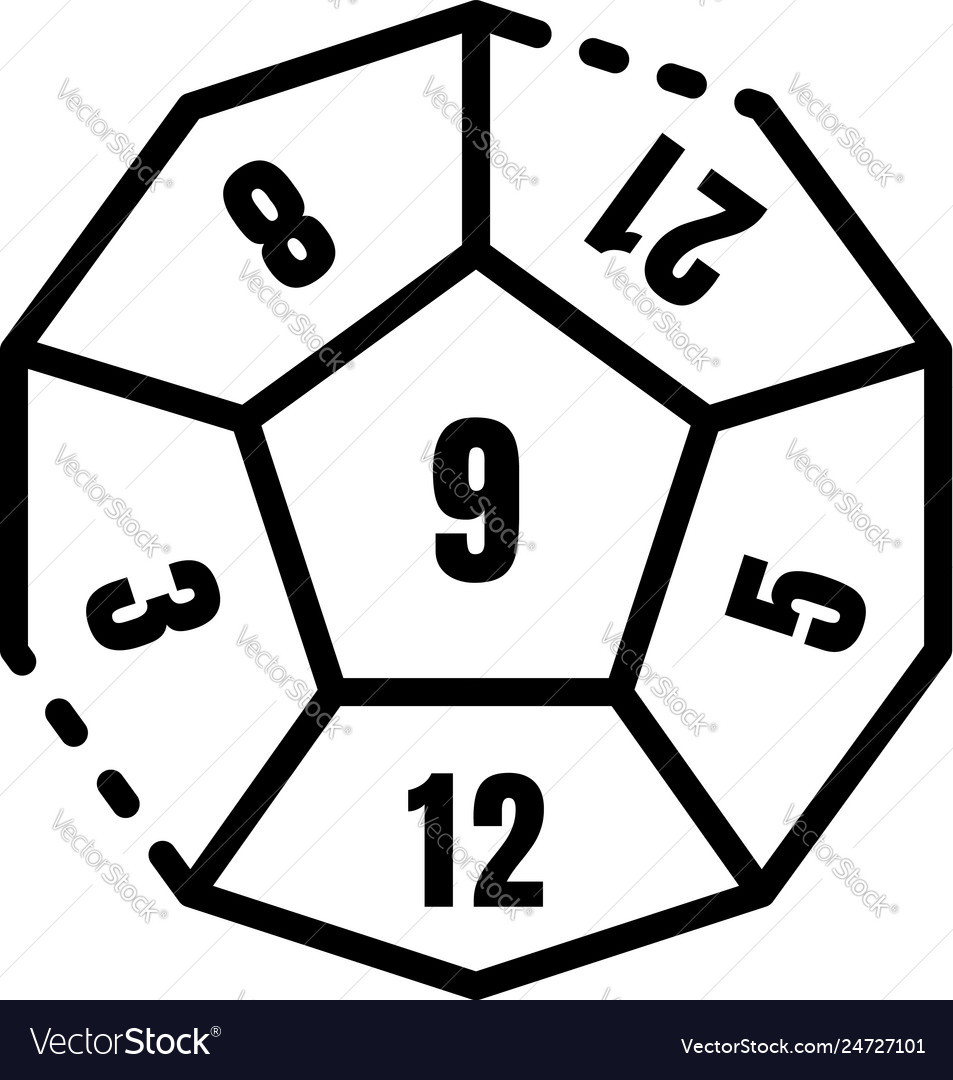 d12 dice vector