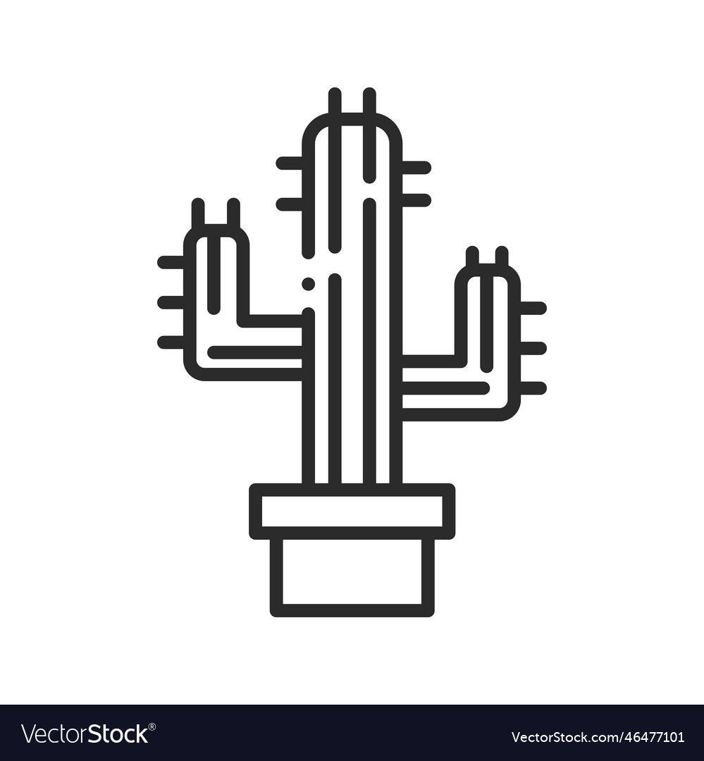 Potted cactus icon