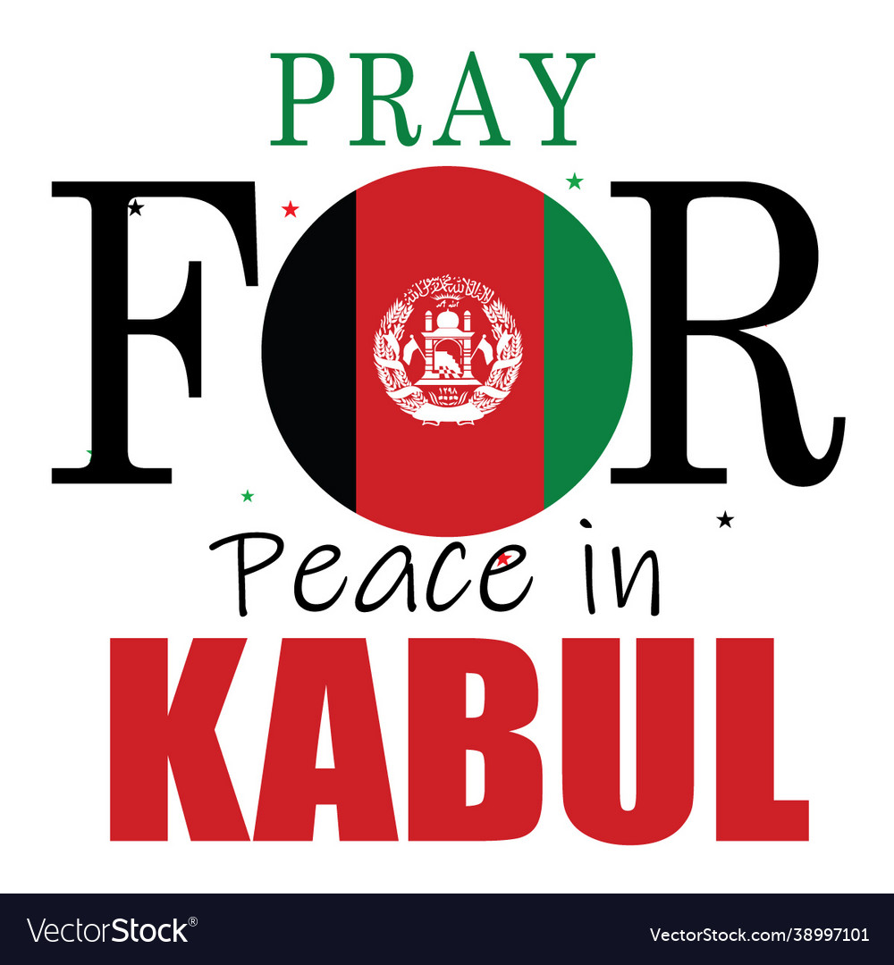 Pray for peace in afghanistan flag design