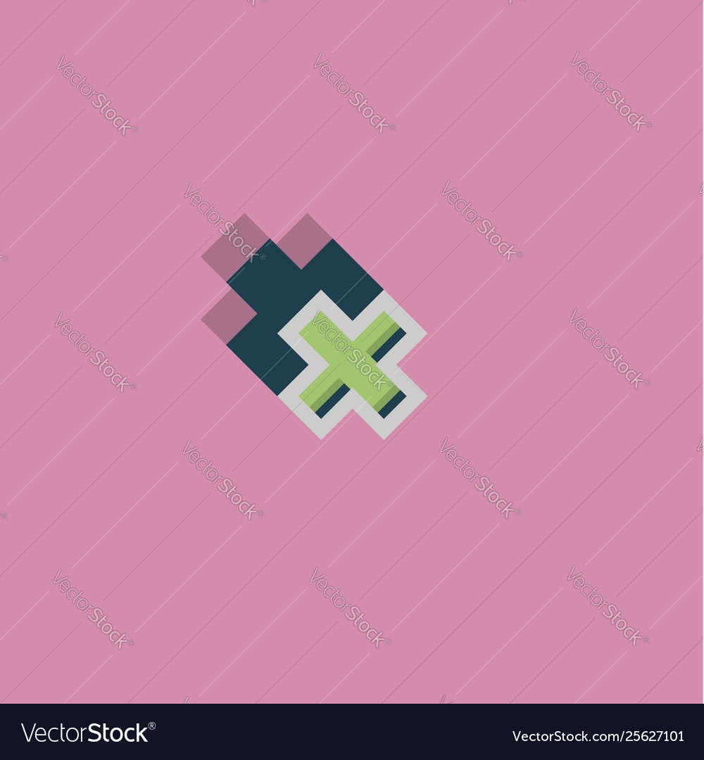 Retro 3d character from a fontset vector image Retro 3d character from a fontset