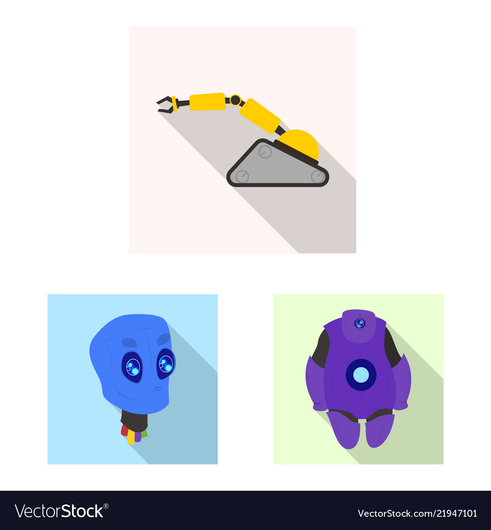 Robot and factory icon set