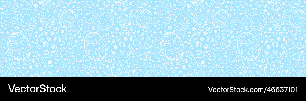Seamless background with white contour easter eggs