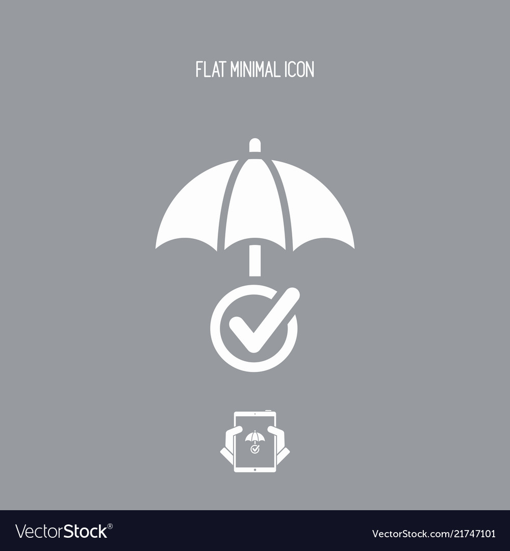 Security system checked - minimal icon vector image Security system checked - minimal icon